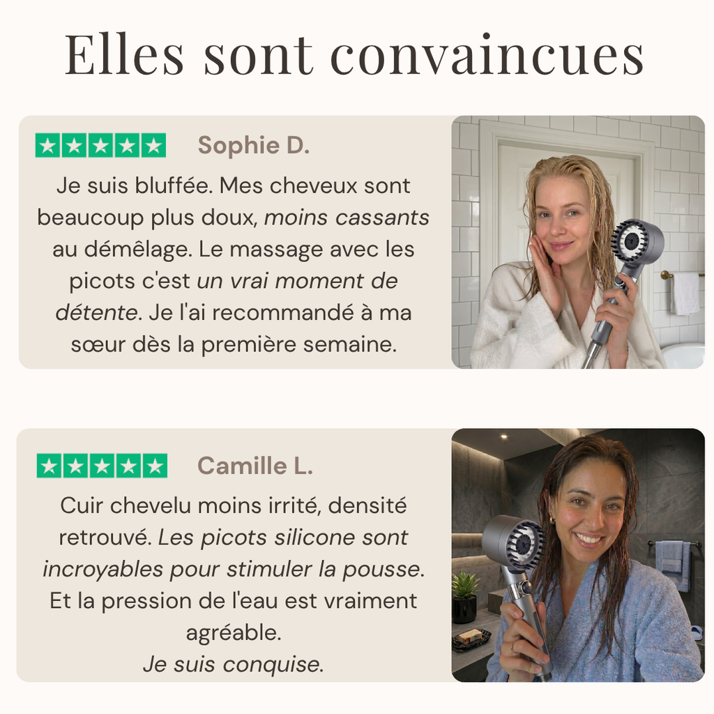 Pommeau de soin capillaire