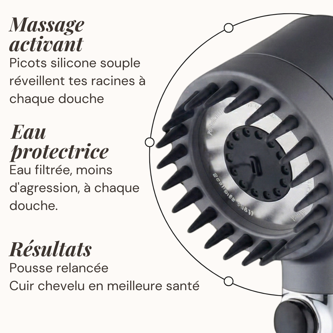 Pommeau de soin capillaire densifiant